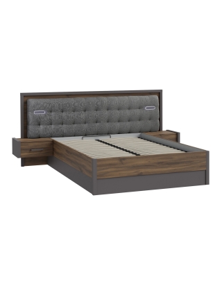 Łóżko 140/200 z szafkami nocnymi PEMBURY DLCL5142B-M778