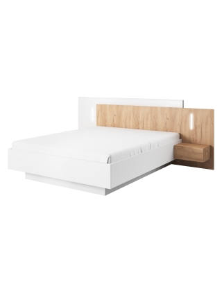 Łóżko 160/200cm ze stolikami nocnymi 3D