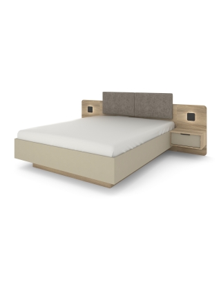 Łóżko 160 ze stolikami nocnymi Letto - D