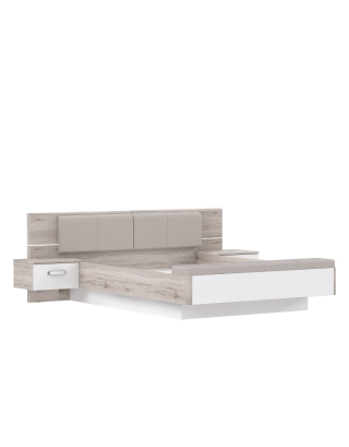 Łóżko 160/200 cm ze stolkimami nocnymi Rondino RDNL161B-T30
